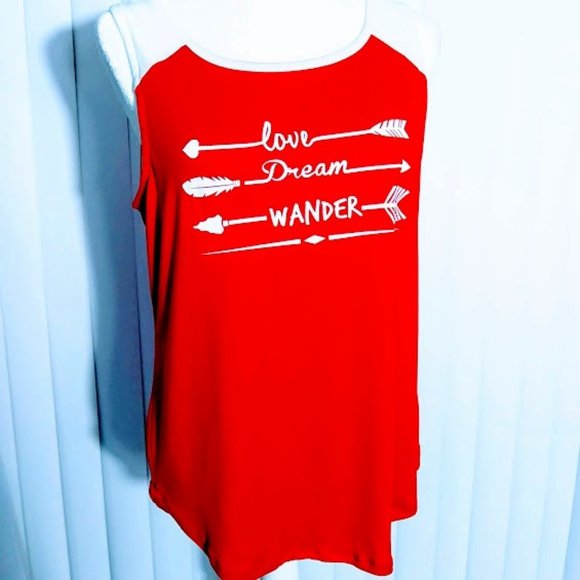 RED TANK TOP*WISHFUL PARK*WOMEN SIZE L - Picture 1 of 5